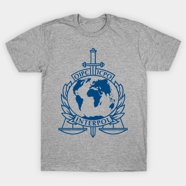 INTERPOL International Criminal Police Organization T-Shirt by EphemeraKiosk